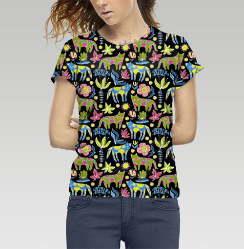 Фотография футболки Текстура с котиками