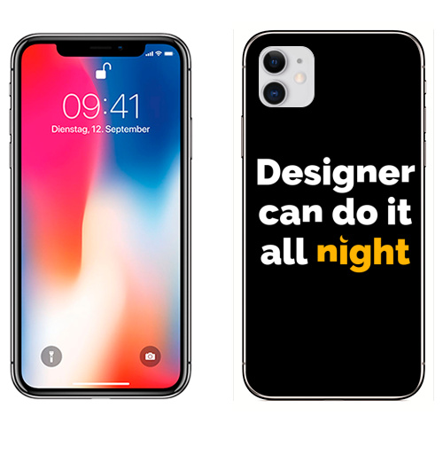 Наклейка на Телефон Apple iPhone 11 Дизайнер может,  купить в Москве – интернет-магазин Allskins, надписи на английском, надписи, дизайнер, надписи_продажи