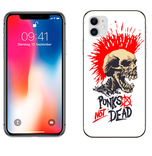 Наклейка на Телефон Apple iPhone 11 Punk not dead,  купить в Москве – интернет-магазин Allskins, панк, punknotdead, rock, череп