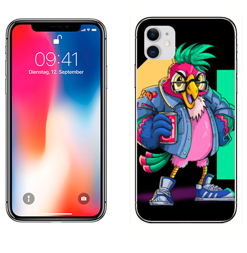 Наклейка на Телефон Apple iPhone 11 Попугай Кешью,  купить в Москве – интернет-магазин Allskins, милые животные, персонажи, птицы, кеды, хулиган, мультфильмы