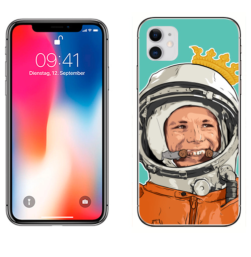 Наклейка на Телефон Apple iPhone 11 Гагарин,  купить в Москве – интернет-магазин Allskins, космос, космонавтика