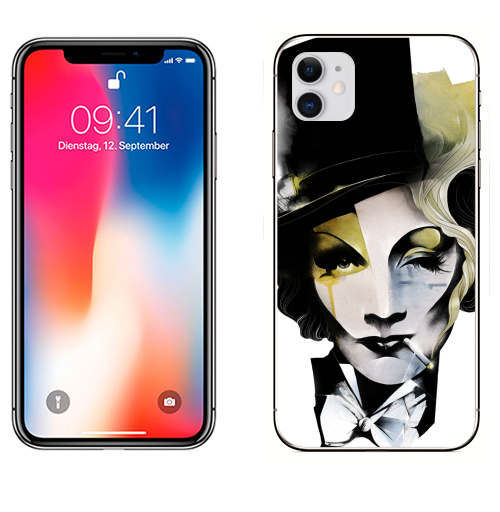 Наклейка на Телефон Apple iPhone 11 Dietrich,  купить в Москве – интернет-магазин Allskins, лицо, девушка, кино, 300 Лучших работ