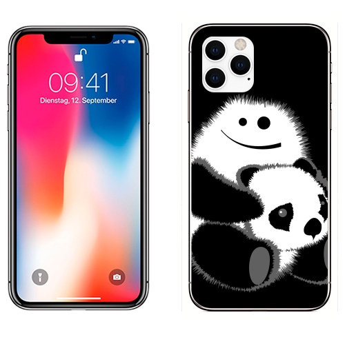 Наклейка на Телефон Apple iPhone 11 PRO Привет!,  купить в Москве – интернет-магазин Allskins, панда, безбашенная, белый, черный, 300 Лучших работ