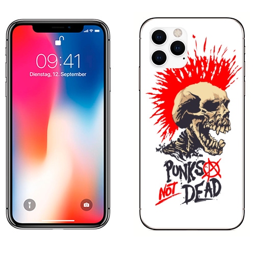 Наклейка на Телефон Apple iPhone 11 PRO Punk not dead,  купить в Москве – интернет-магазин Allskins, панк, punknotdead, rock, череп