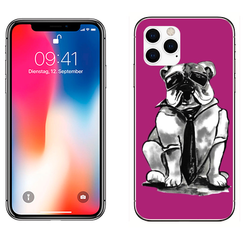 Наклейка на Телефон Apple iPhone 11 PRO Гроза района,  купить в Москве – интернет-магазин Allskins, собаки, персонажи, графика, розовый, прикол, круто