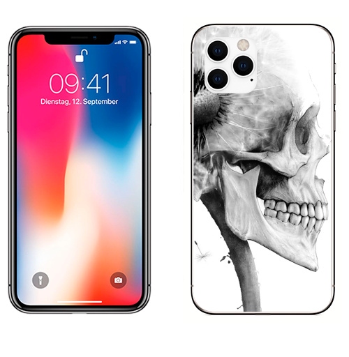 Наклейка на Телефон Apple iPhone 11 PRO ОДУВАНЧ,  купить в Москве – интернет-магазин Allskins, розыгрыш, прикол, череп, скелет, цветы, идея, металл, rock
