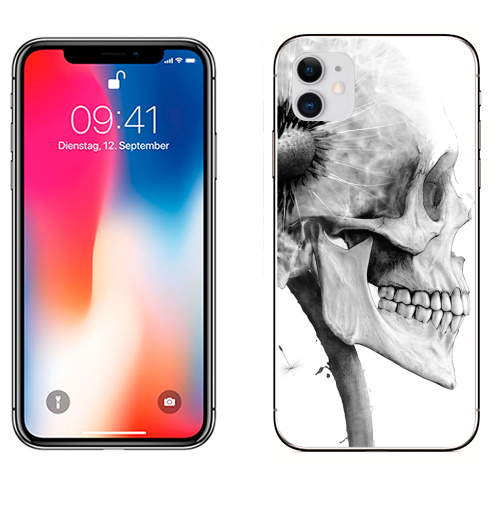 Наклейка на Телефон Apple iPhone 12 ОДУВАНЧ,  купить в Москве – интернет-магазин Allskins, розыгрыш, прикол, череп, скелет, цветы, идея, металл, rock