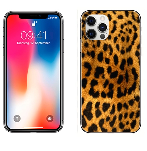Наклейка на Телефон Apple iPhone 12 PRO Леопардовое манто,  купить в Москве – интернет-магазин Allskins, леопард, текстура, паттерн, 300 Лучших работ