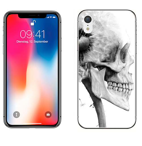 Наклейка на Телефон Apple iPhone XR ОДУВАНЧ,  купить в Москве – интернет-магазин Allskins, розыгрыш, прикол, череп, скелет, цветы, идея, металл, rock