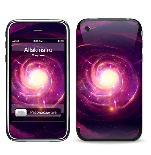 Наклейка на Телефон Apple iPhone 3G, 3Gs Движение света звезд,  купить в Москве – интернет-магазин Allskins, солнце, паттерн, звезда, галактика, туманность, абстракция, движение, спираль, фантастика, фантазия