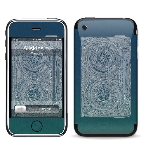 Наклейка на Телефон Apple iPhone 3G, 3Gs Digitalism,  купить в Москве – интернет-магазин Allskins, гики, ментакулус, кассета, музыка, 300 Лучших работ
