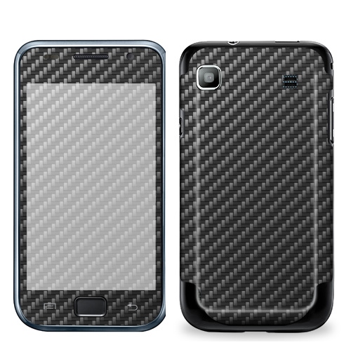 Наклейка на Телефон Samsung Galaxy S Plus Carbon Fiber Texture,  купить в Москве – интернет-магазин Allskins, крабон, текстура, 300 Лучших работ