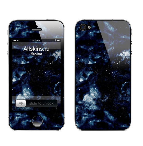 Наклейка на Телефон Apple iPhone 4S, 4 Ночное небо паттерн,  купить в Москве – интернет-магазин Allskins, звезда, небо, ночь, паттерн