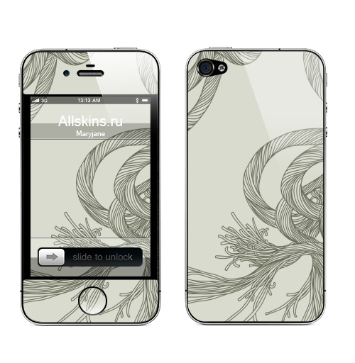 Наклейка на Телефон Apple iPhone 4S, 4 Порванные канаты,  купить в Москве – интернет-магазин Allskins, абстракция, переплетение, канат, веревка, нить