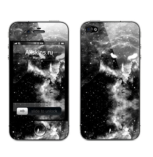 Наклейка на Телефон Apple iPhone 4S, 4 Космическая совуля,  купить в Москве – интернет-магазин Allskins, смерть, хищник, ночная, ночной, ночь, космос, птицы, сова