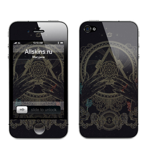 Наклейка на Телефон Apple iPhone 4S, 4 Искусство равновесия,  купить в Москве – интернет-магазин Allskins, жук, скарабей, египет, графика, Крылья