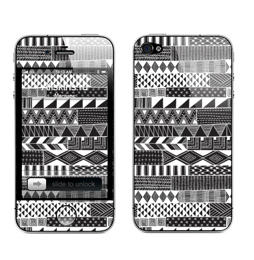 Наклейка на Телефон Apple iPhone 4S, 4 Полосатая графика,  купить в Москве – интернет-магазин Allskins, абстракция, графика, узор, паттерн, черный, лес, полосатый