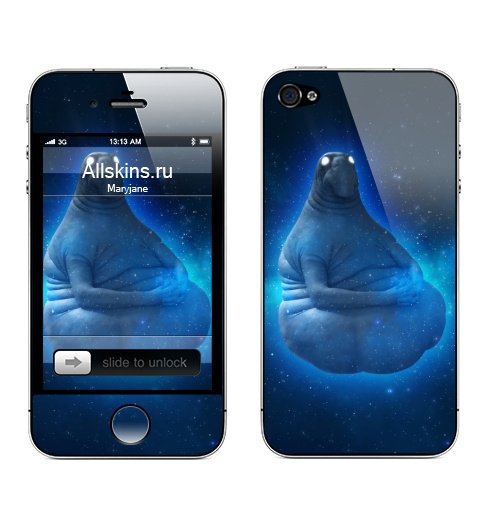 Наклейка на Телефон Apple iPhone 4S, 4 Космический Ждун,  купить в Москве – интернет-магазин Allskins, Ждун, мем, ожидание, ждать, космос, вселенная, галактика, звезда, туманность