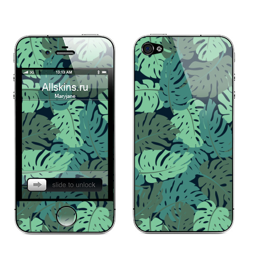Наклейка на Телефон Apple iPhone 4S, 4 Суккулентики,  купить в Москве – интернет-магазин Allskins, кактусы, суккулент, мило, кошка, лес, домашние, цветы