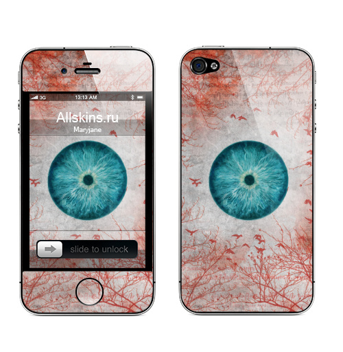 Наклейка на Телефон Apple iPhone 4S, 4 Воспаленное око планеты,  купить в Москве – интернет-магазин Allskins, глаз, око, природа, земля, птицы, небо, вселенная