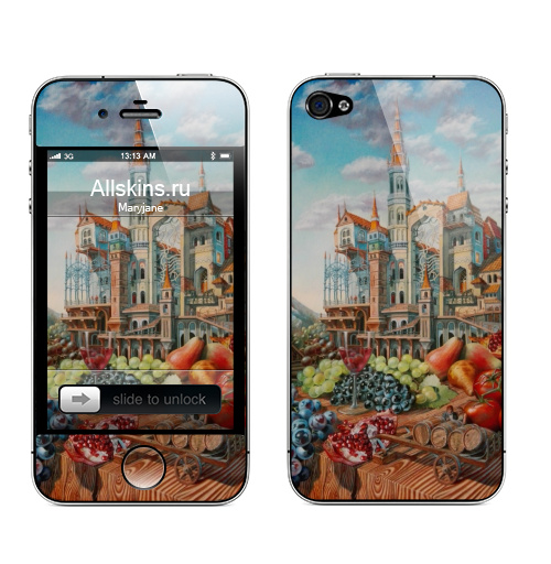 Наклейка на Телефон Apple iPhone 4S, 4 На столе,  купить в Москве – интернет-магазин Allskins, Архитектура, натюрморт, пейзаж
