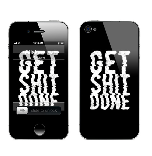 Наклейка на Телефон Apple iPhone 4S, 4 Покончи с этим,  купить в Москве – интернет-магазин Allskins, надписи на английском, цитаты, мотивация, надписи