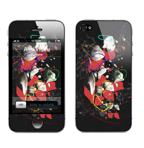 Наклейка на Телефон Apple iPhone 4S, 4 СПЭЙС,  купить в Москве – интернет-магазин Allskins, космос, астероид, абстрация, камни, звезда