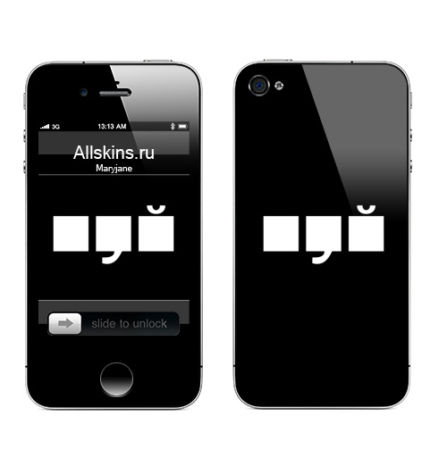 Наклейка на Телефон Apple iPhone 4S, 4 Малевич наших дней,  купить в Москве – интернет-магазин Allskins, крутые надписи, черное и белое, надписи, малевич, наших, дней, черно-белое, остроумно