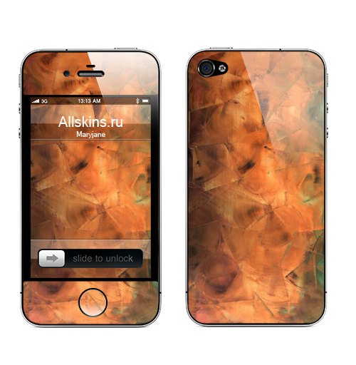 Наклейка на Телефон Apple iPhone 4S, 4 Огонь во льду,  купить в Москве – интернет-магазин Allskins, огонь, лёд, Пламяилед, стекло