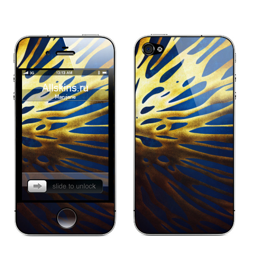 Наклейка на Телефон Apple iPhone 4S, 4 Абстрактная арт фантазия,  купить в Москве – интернет-магазин Allskins, абстракция, фантазия, золото, ночь, рисунки, плакат, дизайнер, стильно, ветка, природа, растение, волшебные, светлый, тень