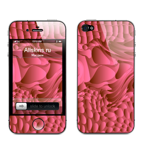 Наклейка на Телефон Apple iPhone 4S, 4 Поток лавы,  купить в Москве – интернет-магазин Allskins, сюрреализм, пузыри, поток, лава, красная, течет, искажается, искажение, извиваться, фигуры, объёмный, пучится, розовый, иллюзорный, раскаленная, поверхность, плотная, масса, жидкий, жуткий