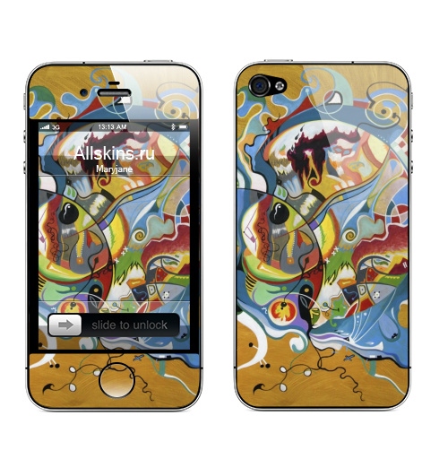 Наклейка на Телефон Apple iPhone 4S, 4 Рассуждение о многом,  купить в Москве – интернет-магазин Allskins, абстракция красота жизнь искусство, философские