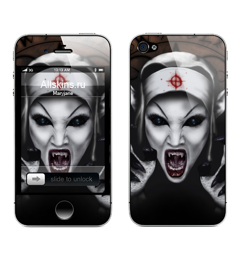 Наклейка на Телефон Apple iPhone 4S, 4 Пора обняться,  купить в Москве – интернет-магазин Allskins, мистика, для влюбленных, вампиры, дьявол, хоррор, хэллоуин, магия, укус, вурдалак, девушка