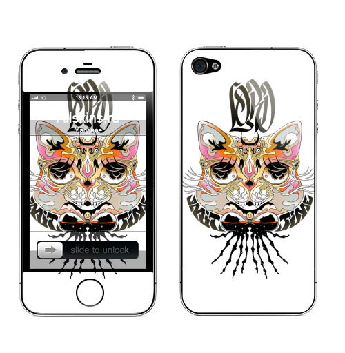 Наклейка на Телефон Apple iPhone 4S, 4 Повелитель времени,  купить в Москве – интернет-магазин Allskins, времяприключений, кошка, котята