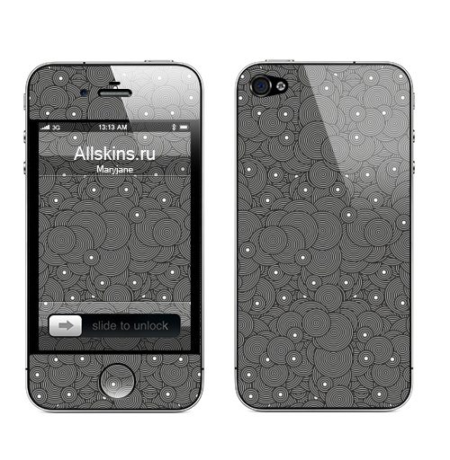 Наклейка на Телефон Apple iPhone 4S, 4 Звездное небо в облаках,  купить в Москве – интернет-магазин Allskins, узор, космос, звезда, облока, окружности, ритмы, абстракция, графика, круг