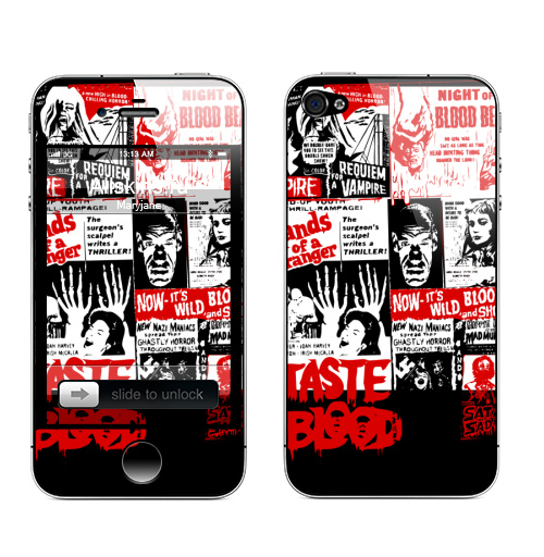 Наклейка на Телефон Apple iPhone 4S, 4 Монстры–извращенцы атакуют,  купить в Москве – интернет-магазин Allskins, хэллоуин, кино, монстры, афиша, 300 Лучших работ