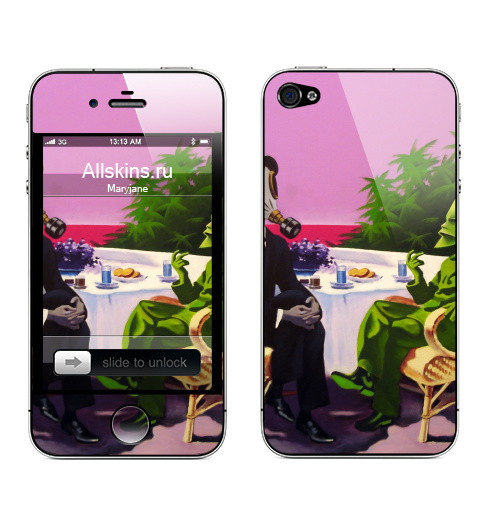 Наклейка на Телефон Apple iPhone 4S, 4 В Гаграх..,  купить в Москве – интернет-магазин Allskins, поп-арт