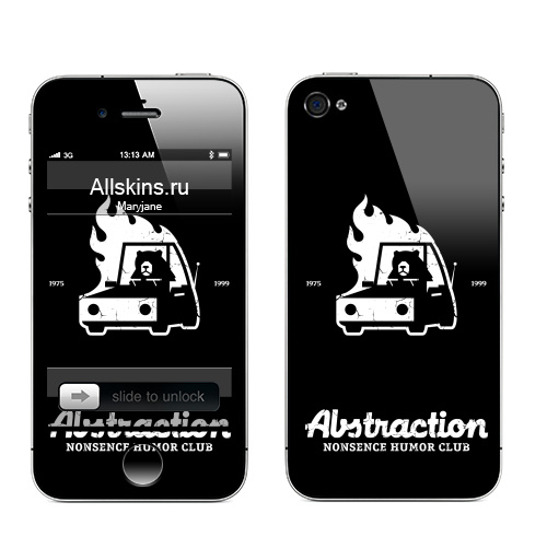 Наклейка на Телефон Apple iPhone 4S, 4 Nonsence humor club,  купить в Москве – интернет-магазин Allskins, продажи_надписи, 300 Лучших работ, надписи, надписи на английском, черный, прикол, абстракция, огонь, автомобиль, медведь, детские