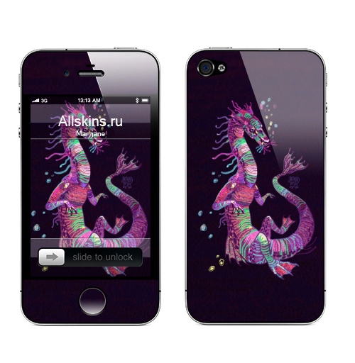 Наклейка на Телефон Apple iPhone 4S, 4 ПОКЕМОН,  купить в Москве – интернет-магазин Allskins, фантазия, динозавры, космос, монстры, вода, дракон
