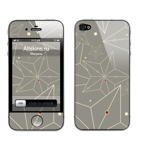 Наклейка на Телефон Apple iPhone 4S, 4 Звездный паттерн,  купить в Москве – интернет-магазин Allskins, звезда, паттерн, ночь, хипстер, небо, вселенная, звёзды и войны, военные