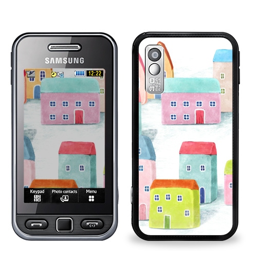 Наклейка на Телефон Samsung GT-S5230 Star Тихий город,  купить в Москве – интернет-магазин Allskins, пестрота, детские, город