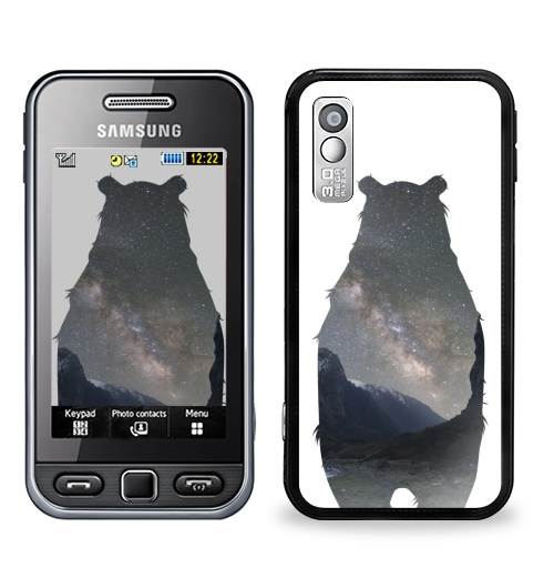 Наклейка на Телефон Samsung GT-S5230 Star Космический медведь,  купить в Москве – интернет-магазин Allskins, крутые животные, нежно, космос, мило, медведь, детские, пейзаж, настроение, милые животные
