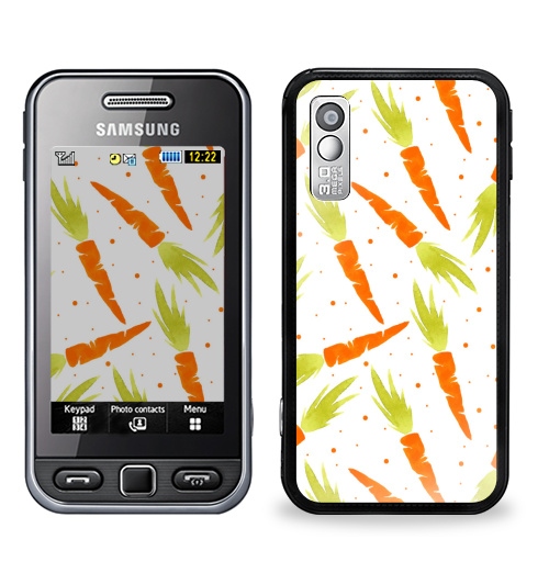 Наклейка на Телефон Samsung GT-S5230 Star Морковный микс,  купить в Москве – интернет-магазин Allskins, паттерн, яркий, сочно, сочный, летний, детские, модный, белый, лето