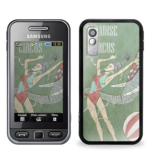 Наклейка на Телефон Samsung GT-S5230 Star Райский цирк,  купить в Москве – интернет-магазин Allskins, цирк, слоны, девушка, акробат, футбол, фантастика