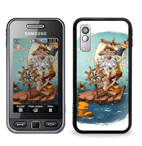 Наклейка на Телефон Samsung GT-S5230 Star Главное - плыть вперед!,  купить в Москве – интернет-магазин Allskins, пират, морская, плот, оптимизм, персонажи, борода