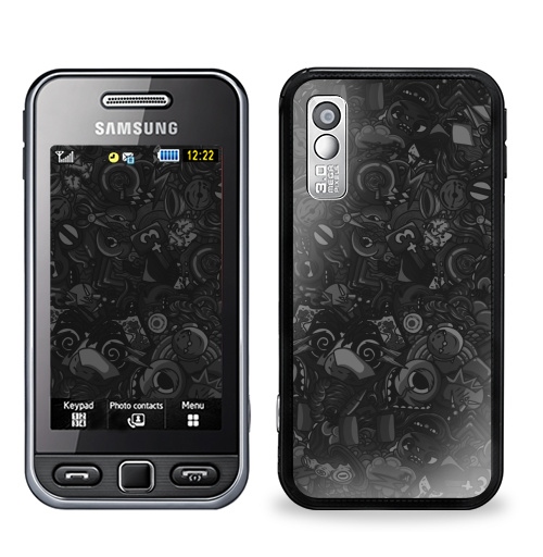 Наклейка на Телефон Samsung GT-S5230 Star Темный дудл,  купить в Москве – интернет-магазин Allskins, темный, дудлы, черный, персонажи, монстры