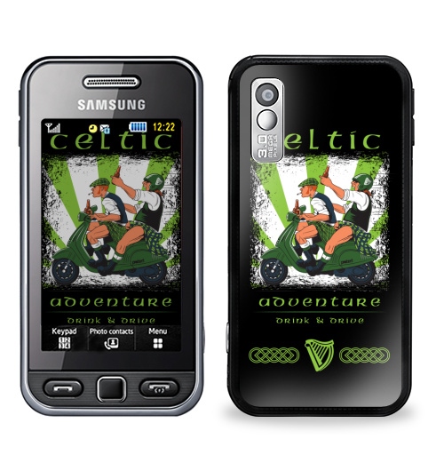 Наклейка на Телефон Samsung GT-S5230 Star Кельтское приключение,  купить в Москве – интернет-магазин Allskins, Ирландия, кельт, килт, мотоцикл, приключения, алкоголь, персонажи, путешествия, отдых