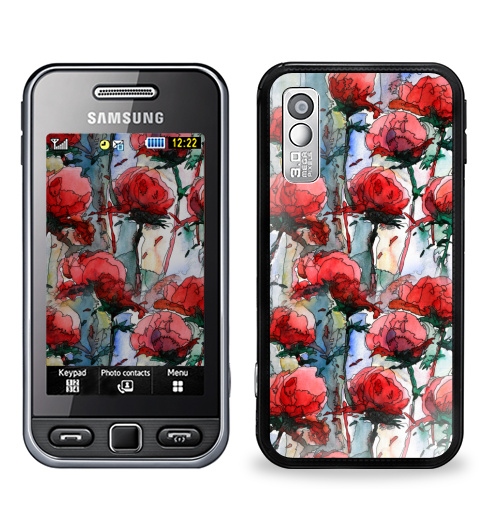 Наклейка на Телефон Samsung GT-S5230 Star Розы,  купить в Москве – интернет-магазин Allskins, графика, иллюстрации, композиция, цветы, фантазия, счастье