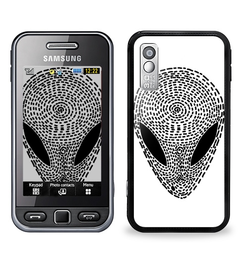 Наклейка на Телефон Samsung GT-S5230 Star УФО БЛЭК,  купить в Москве – интернет-магазин Allskins, одноцветный, инопланетяне, графика, космос, черно-белое