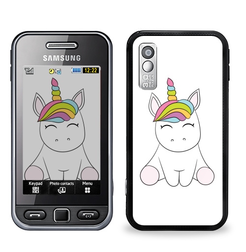 Наклейка на Телефон Samsung GT-S5230 Star Единорожек,  купить в Москве – интернет-магазин Allskins, милые животные, радуга, магия, детские, животные, мило, единорог